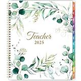 Teacher Planner - 2025 Teacher Lesson Planner, JAN. 2025 - DEC. 2025, 11'' x 8.3'' Teacher Planner 2025 with Monthly Tabs, Lesson Planner Book for Teachers with Quotes