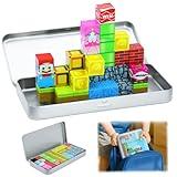 KEGOZ Mini Magnetic Cubes STEM Set for Kids Ages 3-5, 35PCS Educational Travel Building Toys with Magnetic Tin Box, Birthday Gift for Boys & Girls 4-8, Preschool Brain Development Activities