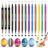 Jewem Edible Markers for Cookie Decorating,14 Pcs Ultra Fine Tip(0.5mm) Food Coloring Pens, Upgrade Double Side Food Grade Pens for Decorating Fondant Cakes, Easter Eggs, Frosting, Macaron