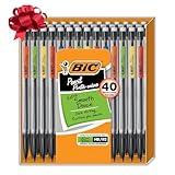 BIC Xtra Smooth Mechanical Pencils with Erasers, Medium Point (0.7mm), Perfect for Everyday Writing, Erases Cleanly, Writes Smooth & Dark, 40-Count Gift Set