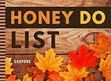 Honey Do List Coupons: 50 Blank Empty Vouchers For Him Her / Funny Christmas - Valentine's Day - Birthday For Couples - Husband - Wife / Stocking ... Autumn Fall Leaves on Brown Rustic Wood Art