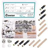 Cimeton 120Pcs Furniture Connecting Hardware Connectors Assortment Kit Including Cam Fitting Wood Dowel Pins and Pre-Inserted Nut and Furniture Crib Screws