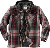 Legendary Whitetails Men's Standard Maplewood Hooded Shirt Jacket,X-Large, (Locomotive Plaid)