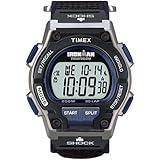 Timex Men's Ironman Triathlon Endure 30 Shock 42mm Watch – Black & Silver-Tone Case with Black Fast Wrap Strap