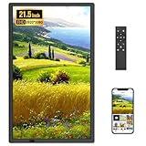 FANGOR 21.5" Large Digital Picture Frame 64GB, WiFi Photo Frame 1920x1080 FHD IPS Display with Remote Control, Auto-Rotate, Wall Mounted, Share Photos/Videos Via Uhale App/USB/SD (No Touch Screen)