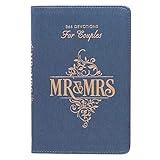 Mr. & Mrs. 366 Devotions for Couples Enrich Your Marriage and Relationship Blue Faux Leather Flexcover Devotional Gift Book w/Ribbon Marker