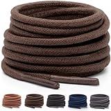 Miscly Shoe Laces for Dress Shoes - Round Oxford Shoelaces for Men - Multiple Lengths and Colors Available (36″, Dark Brown)