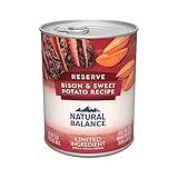 Natural Balance Limited Ingredient Adult Grain-Free Wet Canned Dog Food, Reserve Bison & Sweet Potato Recipe, 13 Ounce (Pack of 12)
