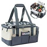 FRECOLSH Large Grill Caddy-BBQ/Tailgating Accessories, BBQ/Camping Caddy -Blackstone Grill Condiment Holder-Camping Gear-Grilling Bag-Camper Must Have Bag - Grilling Gifts for Men, Father's Day