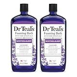 Dr Teal's Foaming Bath with Pure Epsom Salt, Soothe & Sleep with Lavender, 34 fl oz (Pack of 2)