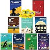 Zonon 10 Pcs Literature Posters English Language Elements English Posters Educational Art Print for Middle High School Classroom Hallways, Bulletin Boards Decor for Teachers Elementary, 13 x 10 Inch