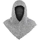 Medieval Warrior Chainmail Coif Armor, 18.75 Inches (SL)