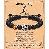 EFVISD Soccer Bracelet for Teenage Boys, Boys Soccer Gifts for Teen Boys Son Grandson Brother Nephew Friend Soccer Players