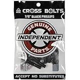Independent Genuine Parts Cross Bolts Standard Phillips Skateboard Hardware (Black/Black, 7/8")