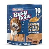 Purina Busy Bone Adult Dog Chew Bone Treats, Peanut Butter - 10 ct. Pouch