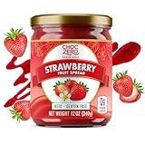 ChocZero Keto Strawberry Fruit Spread, No Sugar Added, Keto Friendly, All Natural, Gluten Free, Sweetened with Monk Fruit (1 jar, 12 oz)