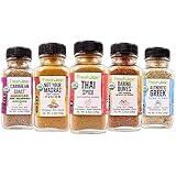 Freshjax International Spices Gift Set | 5 Sampler Sized Organic Spices and Seasonings | World of Flavors Seasoning Gift Set | Grilling Christmas Gifts for Men Packed in a Giftable Box