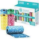 AKC Dog Poop Bags - Leak Proof Pet Waste Bags - 16 Refill Rolls - Lavender Scent - 240 Count (Toy Print)