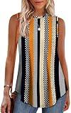 OFEEFAN Business Casual Outfits for Women Plus Size Plus Size Tank Tops for Women 3X Womens Summer Clothes 2025 Stripe Dot Print