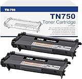 TN750 Black High Yield Toner Cartridge Replacement for Brother TN-750 TN-720 TN720 for HL-5450DN HL-5470DW HL-6180DW MFC-8710DW MFC-8910DW MFC-8950DW Printers, 2 Pack