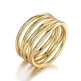 Barzel 18K Gold Plated Statement Ring For Women – (Gold, 8)