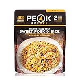 Peak Refuel Sweet Pork & Rice | Premium Freeze Dried Camping Food | Backpacking & Hiking MRE Meals | Just Add Water | 100% Real Meat | 40g of Protein | 2 Serving Pouch