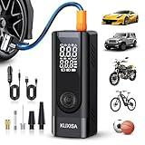 Tire Inflator Portable Air Compressor - 180PSI Air Compressor with Tire Pressure Gauge, 25000mAh & 3X Faster Portable Air Pump for Cars, Bikes & Motorcycle Tires, Balls, Car Accessories