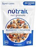 NuTrail Nut Granola Cereal, Blueberry Cinnamon, No Sugar Added, Keto, Low Carb, Gluten Free, Grain Free, Healthy Breakfast 8 oz. 1 Count