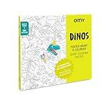 Omy Giant Coloring Poster – Dinosaurs - A Crazy Prehistoric World | Travel Back in Time Among Dinosaurs | 40 x 28 Inches | Creative Play and Fun for Kids, Teens, Adults, and The Whole Family