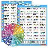 Piano Chord Chart Reference Guide, A4 Size