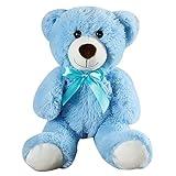 Wgxzyq Teddy Bear Stuffed Animal, 12 inch Soft Cuddly Stuffed Plush Bear, Gifts for Kids Baby Toddlers on Baby Shower, Valentine's Day (B-Blue)