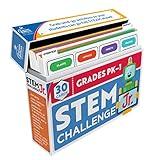 Carson Dellosa Stem Challenge, Jr. Learning Card Kit, 30 Hands-On Activities for Preschool Learning, Kindergarten Science, 1st Grade Science Experiments, Science Kits for Kids 4-6,