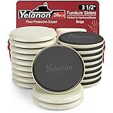 Yelanon Furniture Sliders for Carpet - 20 PCS Heavy Duty Moving Pads 3 1/2" - Sliders for Furniture on Carpet, Reusable Furniture Moving Sliders for Easy Glide