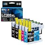 E-Z Ink Pro LC203 Compatible Ink Cartridges Replacement for Brother LC203XL LC201 LC201XL to use with MFC-J480DW MFC-J880DW MFC-J4420DW MFC-J680DW MFC-J885DW (Black, Cyan, Magenta, Yellow, 5 Pack)