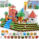 Magnetic Blocks-150PCS Grassland Magnetic Building Blocks Set, Kids Classroom Sensory Toy for Toddlers STEM Learning, Construction Stacking Toy for Kids 3+ Boys and Girls Christmas Birthday Gifts