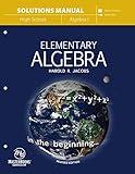 Elementary Algebra (Solutions Manual)