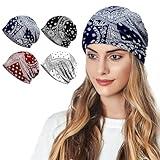 Women's Summer Beanie for Men Hat Boho Hats Adult Dwarf Hats Chemo Cap Cancer Headwear Caps Baggy Skull Sleep Cap Nightcap