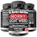 Super Strength 1590mg Horny Goat Weed 120 Capsules With Maca Arginine & Ginseng - Naturally Boost your Health, Workout Performance, Endurance & Energy, Joint Health For Men & Women (120C)