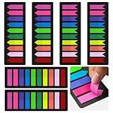 KICNIC 1500 Pieces Page Markers Sticky Index Tabs, Arrow Flag Tabs Self Adhesive, Colored Notes Tab Stickers for Notebook, Documents, Books [10 Colors, 3 Designs] Sticks Securely, Removes Cleanly