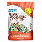 Back to the Roots 100% Organic Succulent & Cacti Mix (6 Quart) | Made in The USA | Premium Nutrition for Indoor and Outdoor Plants