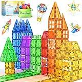 60 PCS Magnetic Building Tiles Kids Toys STEM Magnetic Blocks Sensory Toys Kids Games Magnet Building Toys for Boys and Girls Aged 3+, Kids Brain Development Preschool Kindergarten Toddler Toys