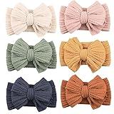 Niceye Handmade Baby Headbands Soft Stretchy Nylon Hair Bands with Bows for Newborn Infant Baby Toddler Girls