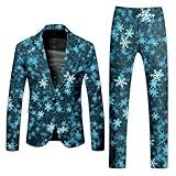 Snow Suit for Men Mens Christmas Light up Suit Jacket Formal Dress Suit for Men