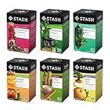 Stash Tea Green Tea Variety Pack Sampler Assortment - Caffeinated, Non-GMO Project Verified Premium Tea with No Artificial Ingredients, 20 Count (Pack of 6)