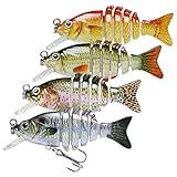 TRUSCEND Fishing Lures for Freshwater and Saltwater, Lifelike Swimbait for Bass, Trout, Crappie, Top Water Fishing Lure, 4-Piece Set