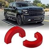 TECHPICCO Tow Hook Covers Fit for Chevy Silverado 1500 2007-2025/GMC Sierra 1500 2007-2018, Customized Car Tow Hooks Compatible with Chevrolet Silverado 1500 Accessories 2007-2025 (Red)