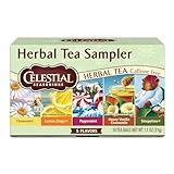 Celestial Seasonings Herbal Tea Sampler Variety Pack, Caffeine Free, Great For Stocking Stuffer, 18 Tea Bags Box