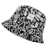 Vibe Festival Gear Bucket Hat Unisex for Men Women Fashion Fishing Hat Cute Fisherman Cap (BW Tribal-L-XL)