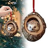 Animal Christmas Ornament, 2D Christmas Tree Pendants Forest Animal Acrylic Decoration for Home Holiday Hanging Decoration Seasonal Decor Gifts for Animal Lover