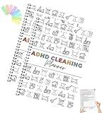 ADHD Cleaning Planner, Daily Weekly Monthly Yearly Household Cleaning Planner, Cleaning Schedule and Checklist Organizer Notebook Do-it-Yourself Home Improvement